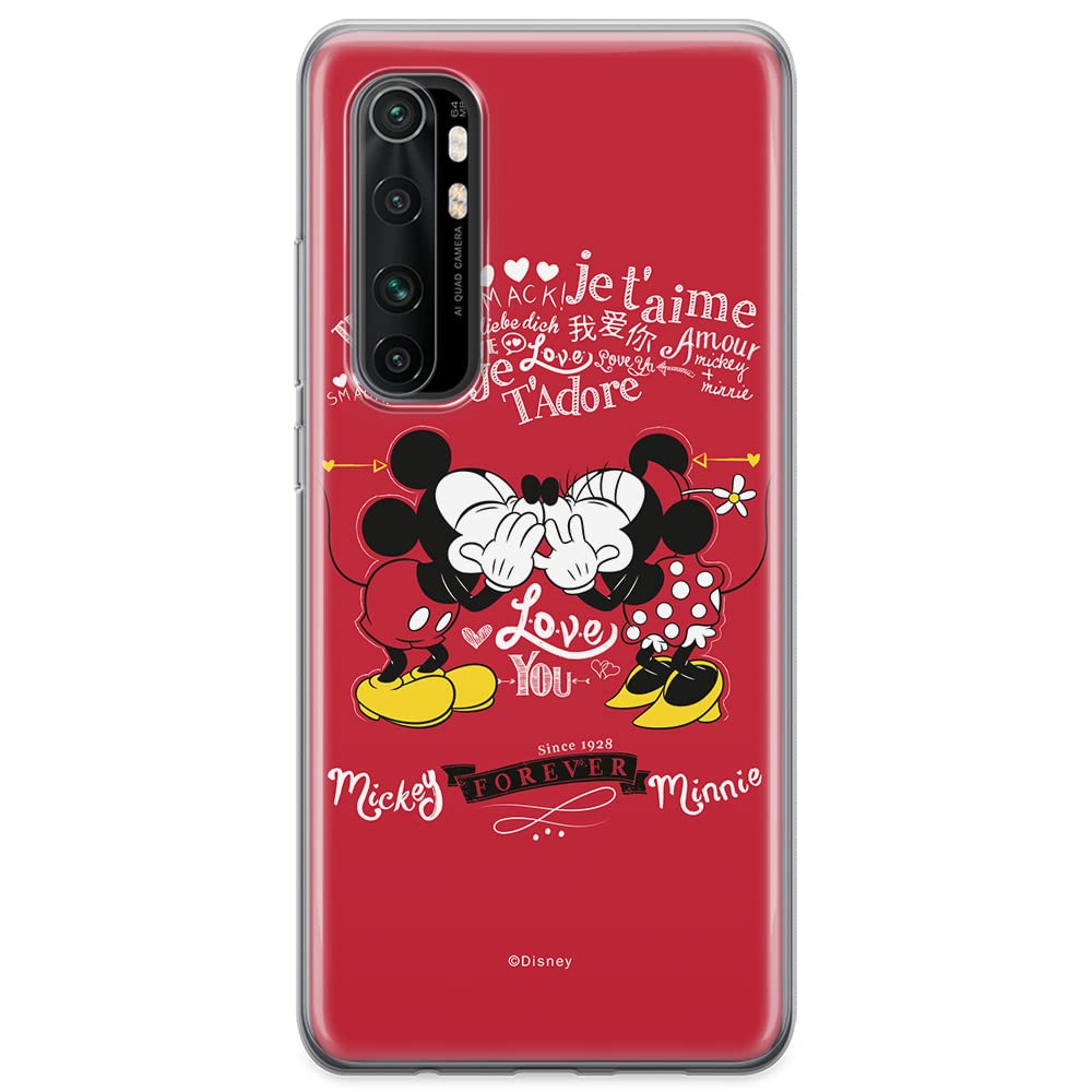 ERT GROUP mobile phone case for Xiaomi MI NOTE 10 Lite original and officially Licensed Disney pattern Mickey & Minnie 005 optimally adapted to the shape of the mobile phone, case made of TPU