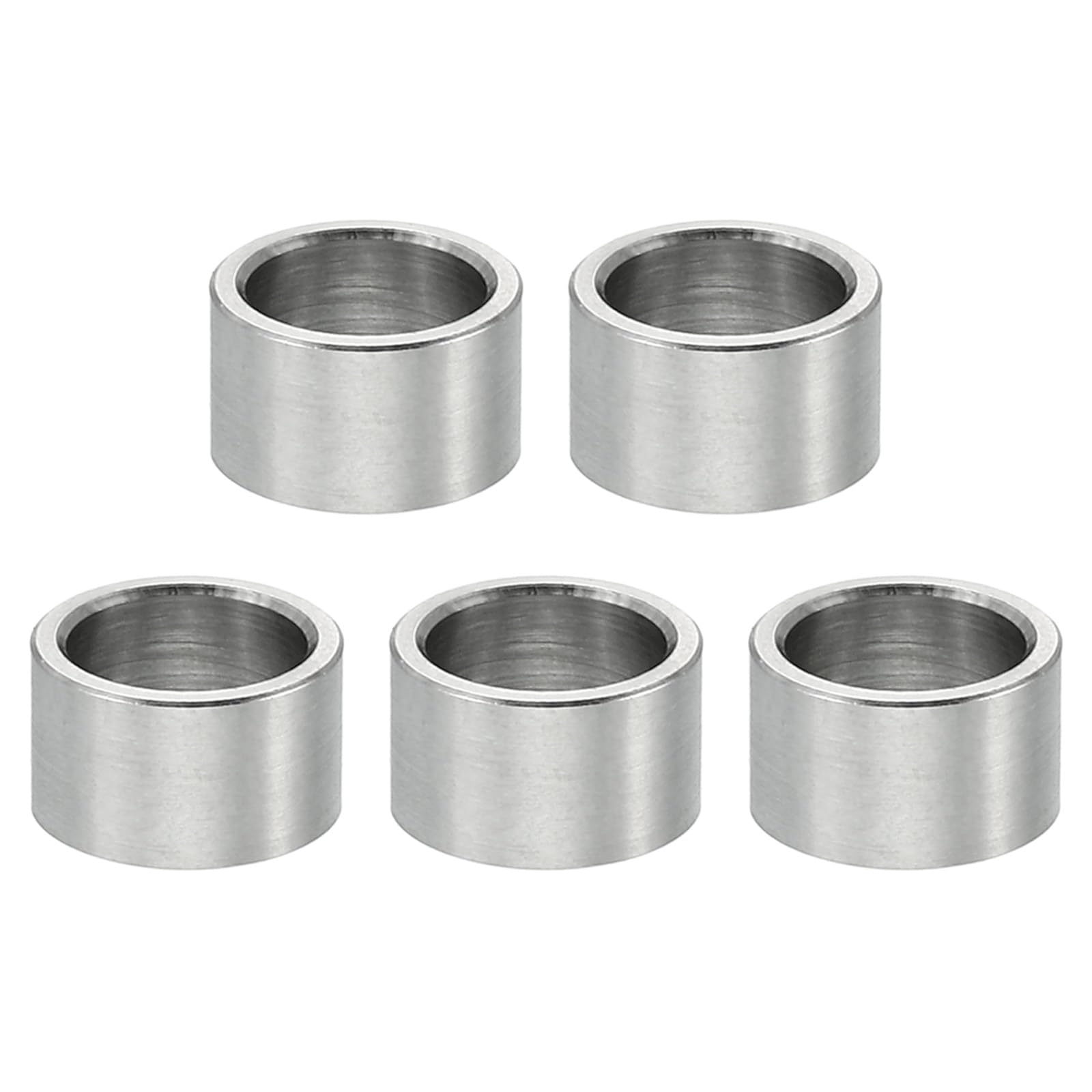 PATIKIL M6 Stainless Steel Spacers, 5 Pcs Metal Spacer Stainless Steel 6.1mm ID x 8mm OD x 5mm L Stainless Steel Spacer Screw Standoff Round for 1/4" or M6 Screw Bolts