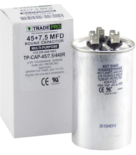 2x 40/5 MFD 440V Dual Round Run Capacitor For GE 97f9838, 97F9856 - UpStart Parts