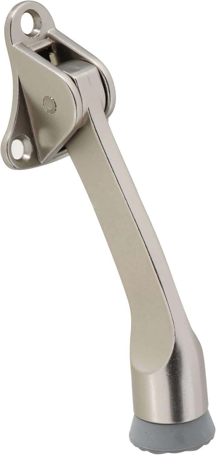 Stanley Hardware CD7096 Kickdown Door Stops in Satin Nickel, Stops