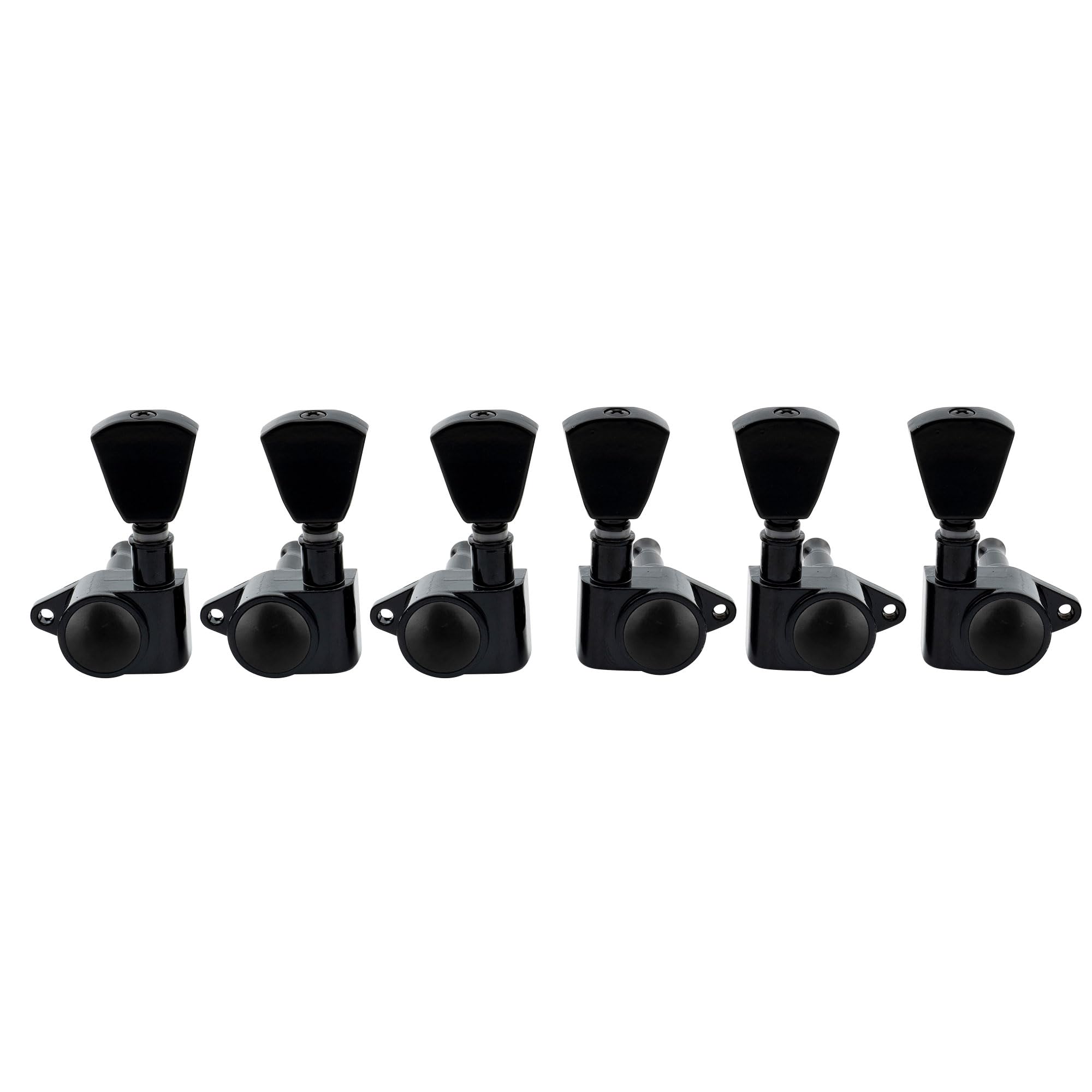 Musiclily Economy 3L3R Roto Style Sealed Guitar Tuners Machine Heads Tuning Pegs Keys Set for Epiphone Les Paul SG ES, Keystone Button Black