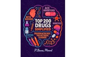 Top 200 Drugs Simplified: Pharmacology Coloring Book & Study Guide: Over 300+ pages of Clinical Pearls, Memory Aids, High-Yield Reviews for Medical, ... Technicians (NCLEX, PTCB, USMLE, NAPLEX)