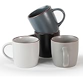 famiware Mercury Coffee Mugs 13 oz, Coffee Mugs Set of 4 with Handle, Cups for Latte, Hot Tea, Cappuccino, Mocha, Cocoa, Multi-color