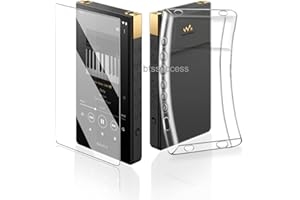 AUDIOPARTNER Soft Clear TPU Protective Shell Skin Case Cover for Sony Walkman NW-ZX700 NW-ZX706 NW-ZX707 (Clear case and Glass)