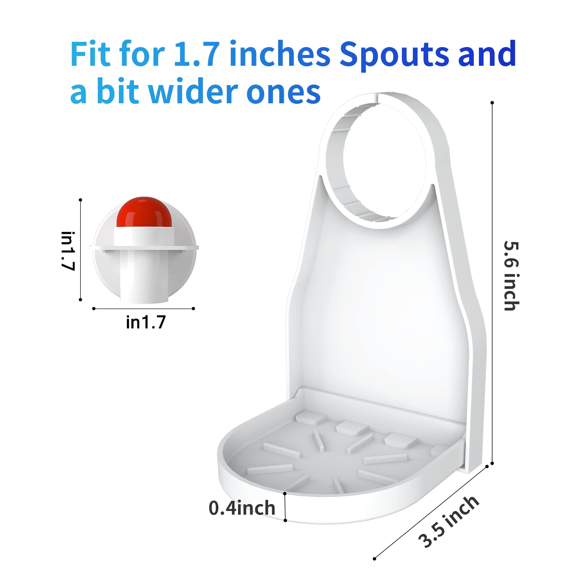 (2 Pack) Laundry Detergent Cup Holder Drip Catcher Organizer Clip Tight on Laundry Bottle Spouts, No More Leaks or Mess with Detergent and Fabric Softener in Laundry Room