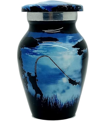 Stonlif Grande Urne Funéraire Pêche - Urne Cendres Adultes 90,7 Kg Décorative Pour Homme Femme