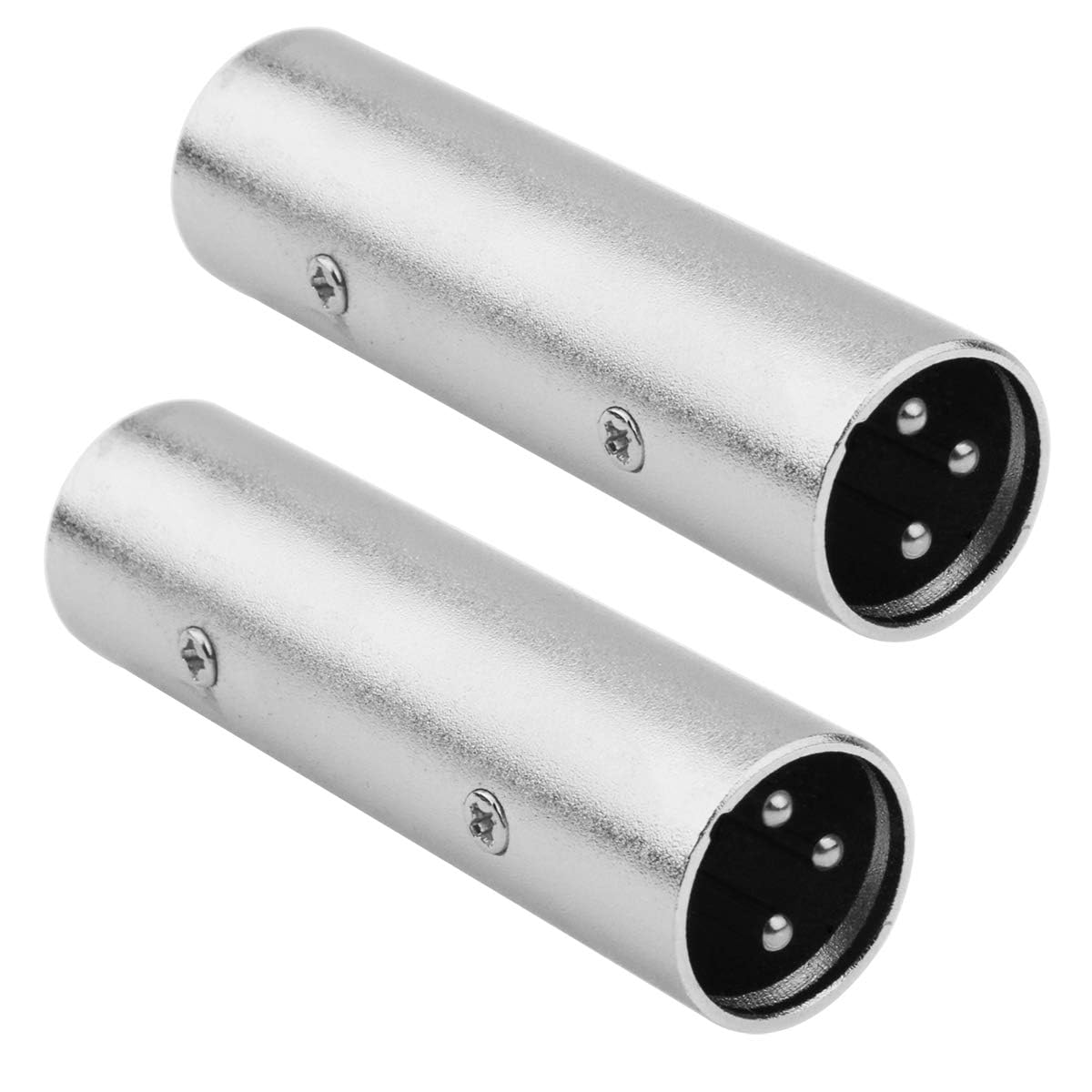 JOMLEY XLR Adapter, 3-Pin XLR Male to Male Microphone Cable Adapter - 2 Pack