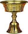 Brass Tibetan Butter Lamp / Ghee Lamp Holder - High Footed Tealight Cup For Altar & Decor