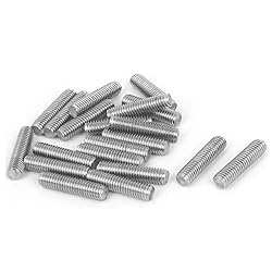 uxcell M6 x 25mm Fully Threaded 304 Stainless Steel