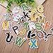 Iron on Patches Letters 26pcs A-Z Alphabet Patches Animal Shaped DIY Motif Iron On Or Sew On Patches Appliques for Jeans Jackets Backpacks (Style 1)