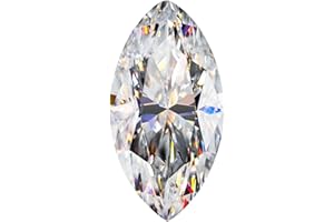 ROY ROSE JEWELRY Star Fire Moissanite Loose Gemstones Marquise Cut | Gem Stones for Jewelry Making w/D/VVS1 Color Clarity | Ideal for Pendant, Ring & Stud Earring | Certificate of Authenticity Included | 0.05-3 Carat
