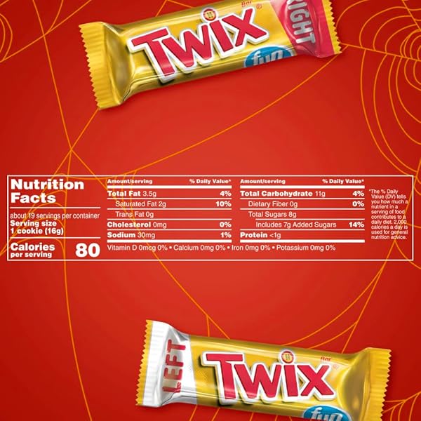 TWIX FUN SIZE CARAMEL COOKIE HALLOWEEN CHOCOLATE BARS, 10.83 OZ BAG