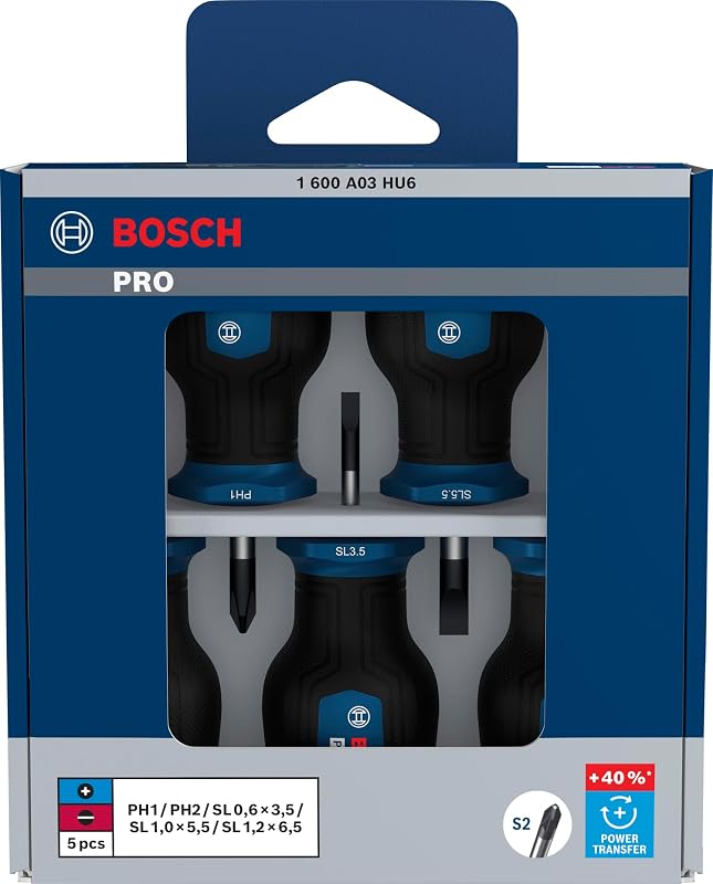 Set di cacciaviti corti PH/SL PRO, 5 pz. — foto 2 di 7
