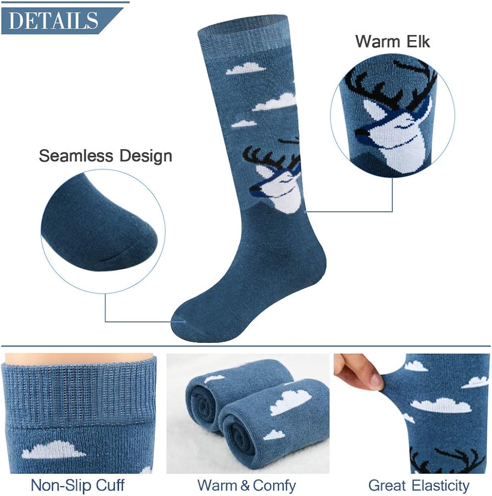Ski Socks Kids Winter Warm Thermal Snow For Boys Girls(2pack /3pack): Clothing