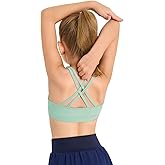 Haloumoning Girls Training Bra Kids Strappy Scoop Neck Bras Yoga Sports Comfort Dance Crop Top 5-14 Years