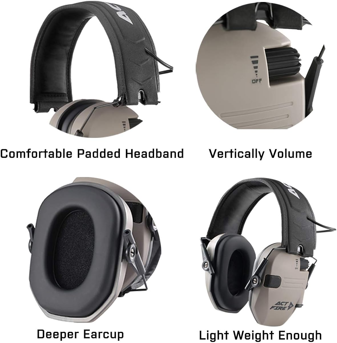 Shooting Earmuffs, Electronic Shooting Hearing Ear Protection for Gun Range: Electronics