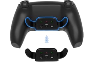 CHARM FOCUS Programmable Back Paddles for PS5 Controller, RISE2 Remap Kit for PS5 Controller BDM-010 & BDM-020 & BDM-030, Upgrade 2 Back Buttons Support Mapping, Auto Turbo, Combo Function