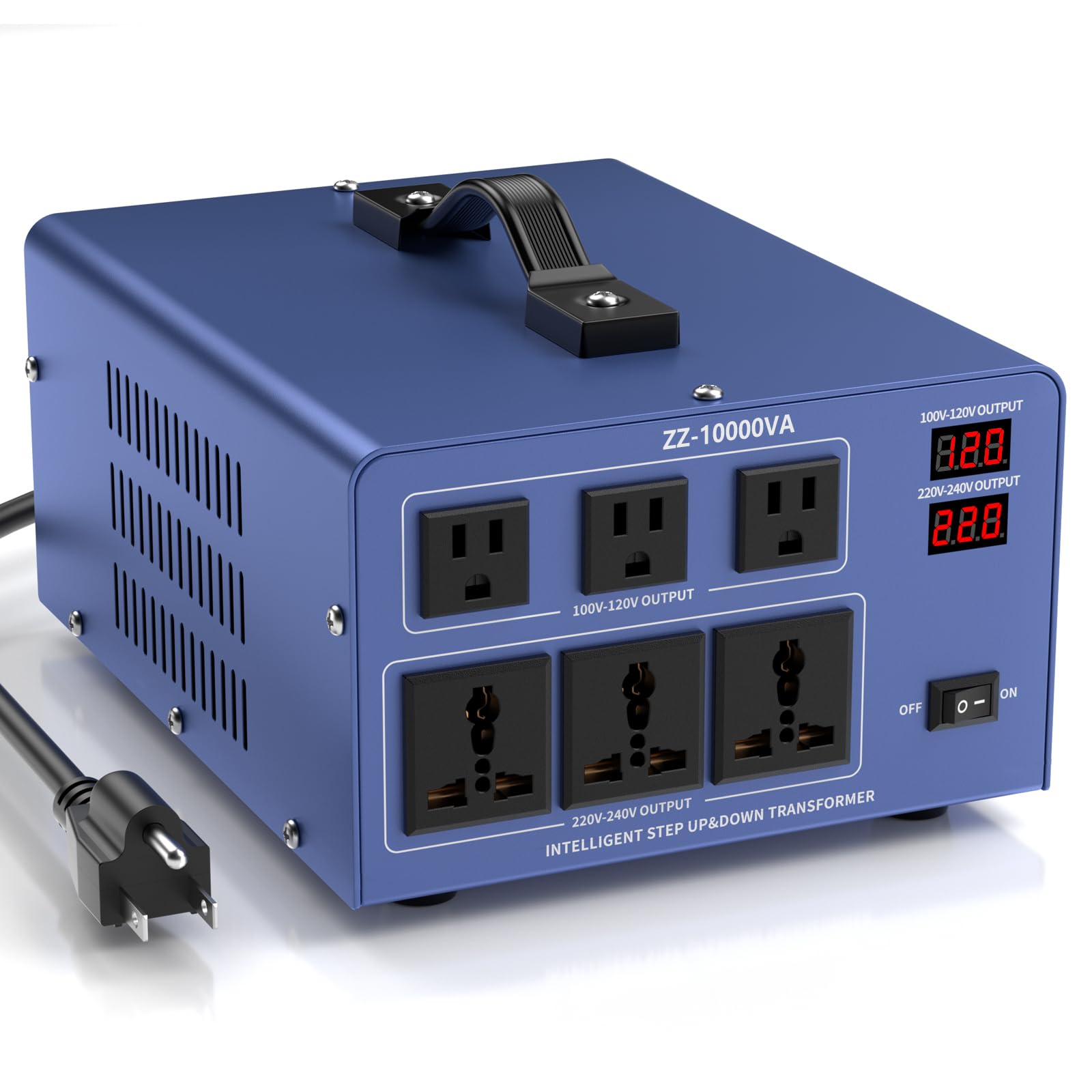 Photo 1 of **NO BOX/DAMAGED WIRE**10000W Voltage Converter Auto Transformer,110/120/220/240V Heavy Duty Step Up/Down Power Converter Transformer with 3 US Outlets,3 Universal Outlets, LCD Display,Resettable Circuit Breaker Protection