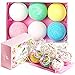 EasySPA Large Bath Bombs Gift Set - 6 x 5oz Premium Aromatherapy Essential Bath Fizzies - Gift For Women, Mom, Girls, Teens, Her - Best For Relaxation