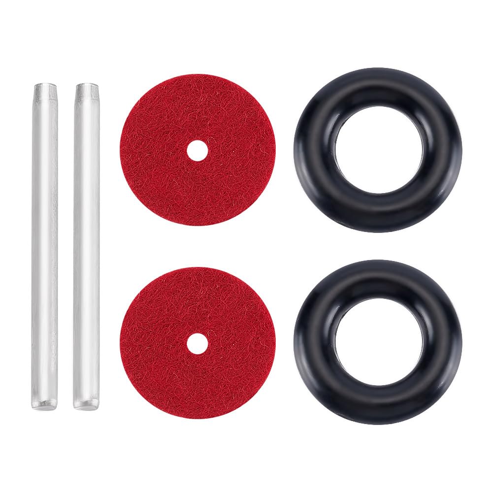 AHANDMAKER Sewing Machine Spool Pins + Bobbin Winder Tire + Red Spool Pin Felt Pad for Sewing Machine, Home Sewing Machine Spool Adapter Treadle Sewing Machine Parts for DIY Sewing Crafts
