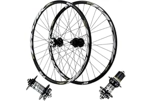 Bike Wheelset 26/27.5/29 Inch, Aluminum Alloy Hybrid/MTB Hub HG Sealed Bearings Disc Brake Mountain Rim for 7-12 Speed 2250g
