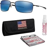 Oakley SQUARE WIRE OO4075 Rectangle Sunglasses With Official Eyewear Kit | Men's &bull; Classic Aviator Design &bull; Unobtainium Nosepads &bull; Three-Point Fit &bull; Impact Protection &bull; Polarized Available