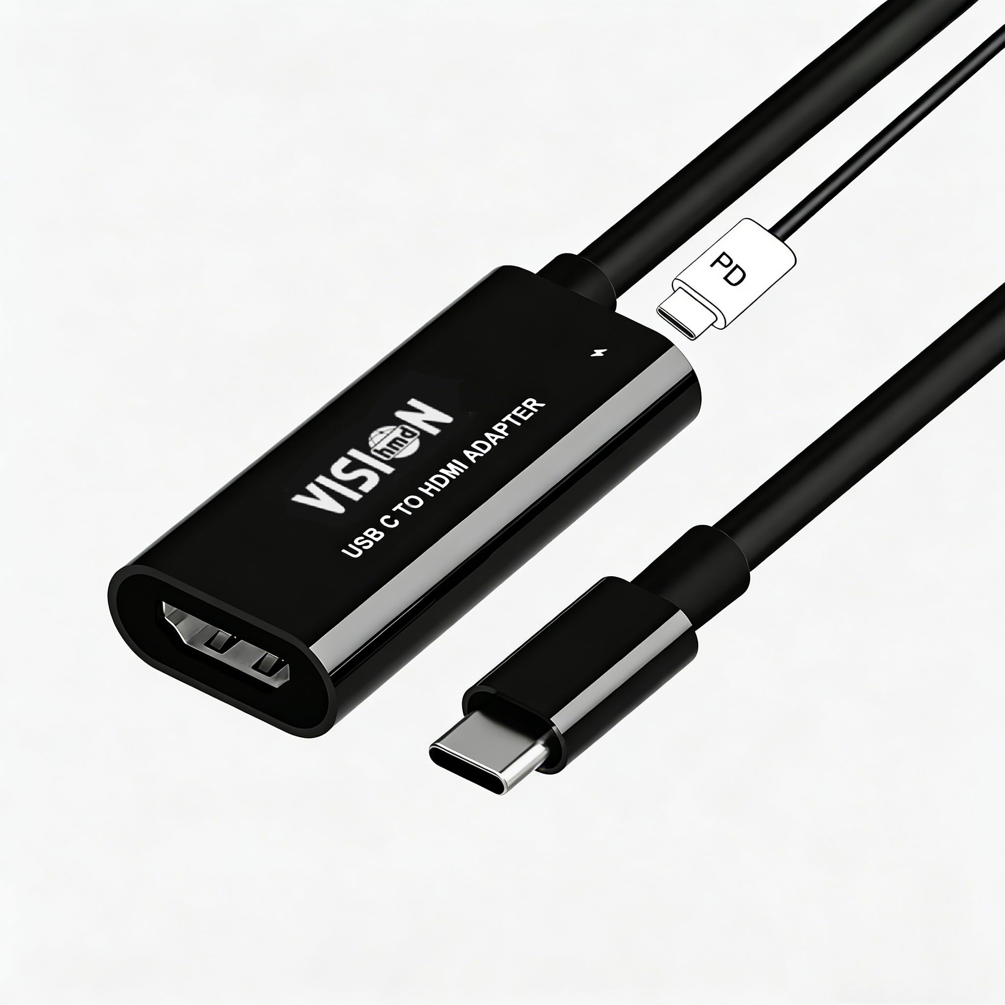 VISIONhmd VISIONHMD Switch 2 Dock USB C to HDMI Adapter - 4K@60Hz Output & 100W PD Charging, for Switch 2/1, i-Phone 17-15, ROG Ally, Steam Deck, MacBook & Monitors, Projector,TV