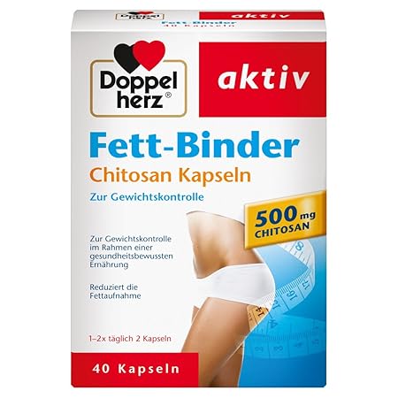 Doppelherz Fett-Binder mit Chitosan – Zur Gewichtskontrolle – 1 x 40 Kapseln