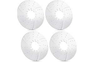 Threlaco 4 Pack 5th Wheel Hitch Lube Plate 10 Inch RV Camper Trailer Fifth Wheel Disc Lube Plate Accessories for Trailer Safety Kit Eliminates Grease, 3/16 Inch Thick, White