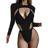Rave Outfits for Women - EDC Festival Neon Bodysuit Concert Swimsuit Mesh Buckle Crop Top Club Party 2 Pcs Set