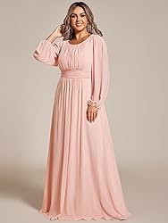 Ever-Pretty Women's Round Neck Long Lantern Sleeves