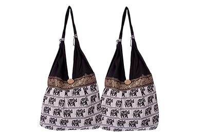 Fashion Bizz Handicraft Multi-Colour Womens Jhola Bag -.Pack of 2