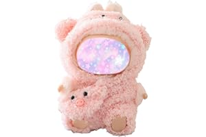 XINBALOVE 17cm Doll Clothes Set (No Doll Included), Overalls Set for 6.7inch Doll Suit, Faking Animal Style Outfit Jumpsuit, Cute Fashion Dress Up Clothes Accessories for 1st/2nd/3rd Gen Doll (Pig)