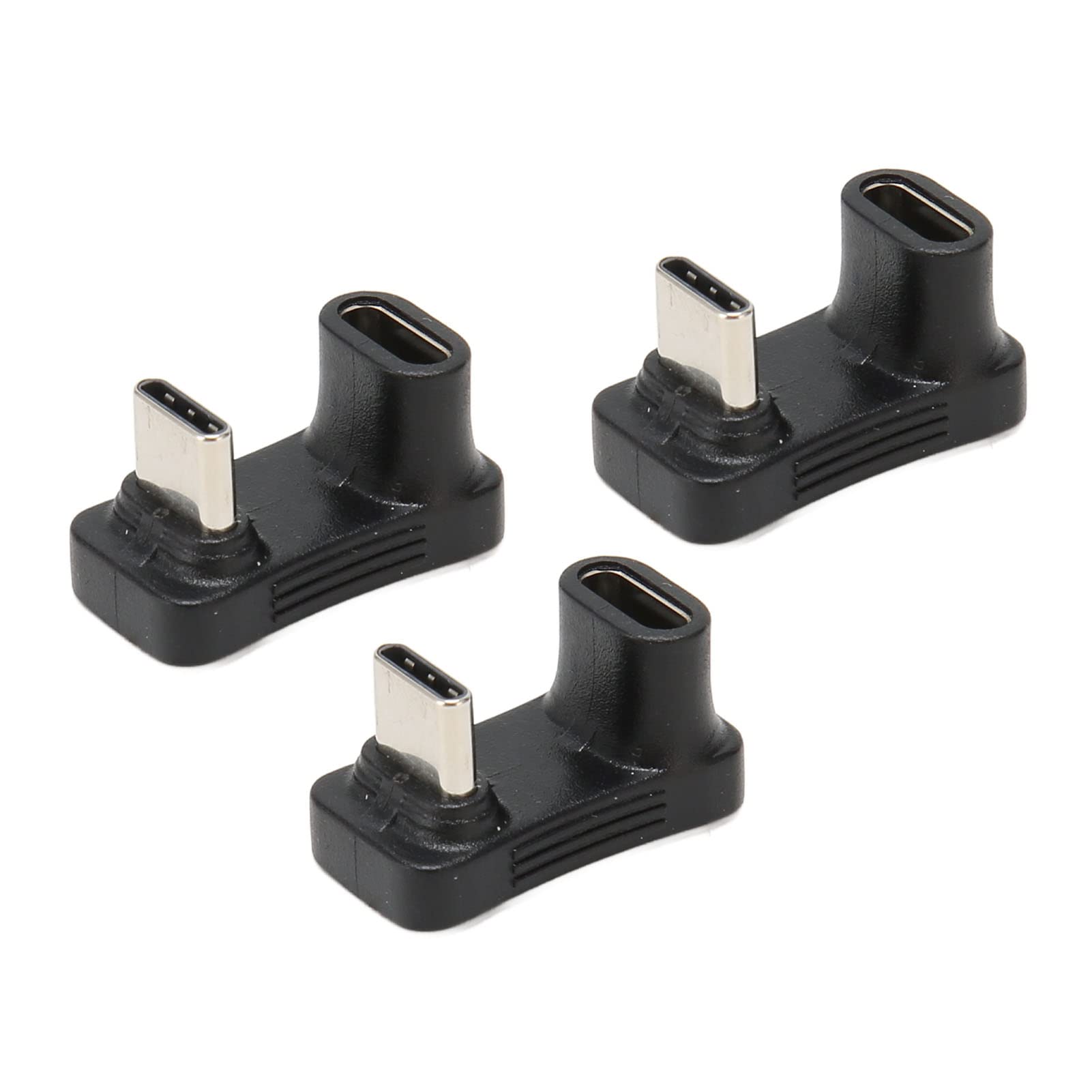 3Pcs Type C U Shaped Adapter, 180 Degree 10Gbps Converter, 4K Male to Female USB C Connector Adapter, for Phone Laptop PC, for Switch for Chromebook