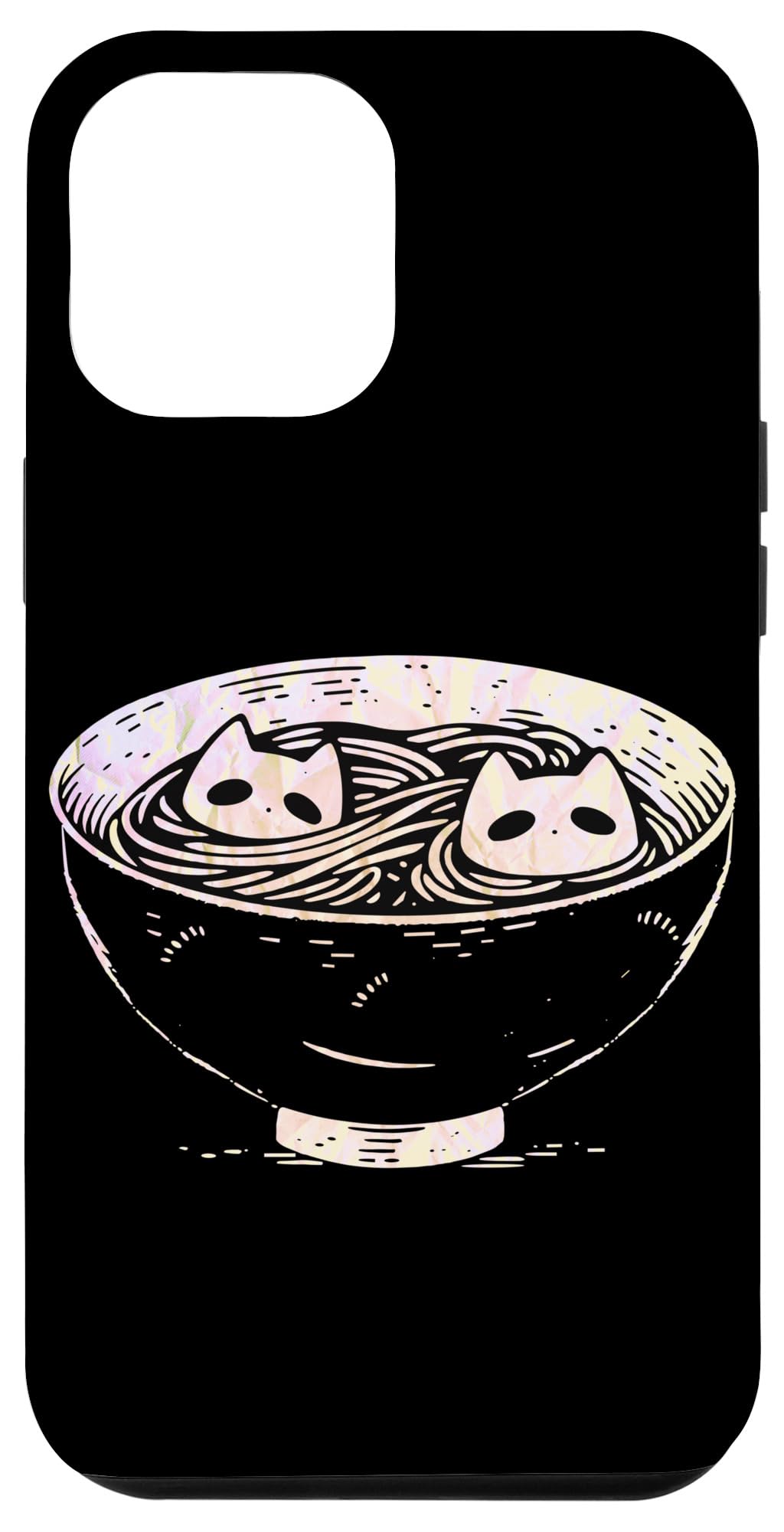 Cute Funny Kawaii Cats And Ramen Noodles Cats In Noodle Bowl Case for iPhone 15 Pro Max