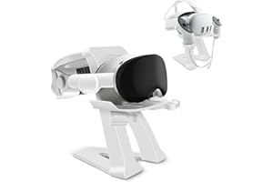 FOURSEA VR Stand Accessories Compatible with Vision Pro/RiftS/Quest2/Quest3/Pico3/Pico4/PSVR 2/Valve Index VR Headset and Touch Controllers - Universal VR Headset Display Dock - Stable Install Easy (Grey)