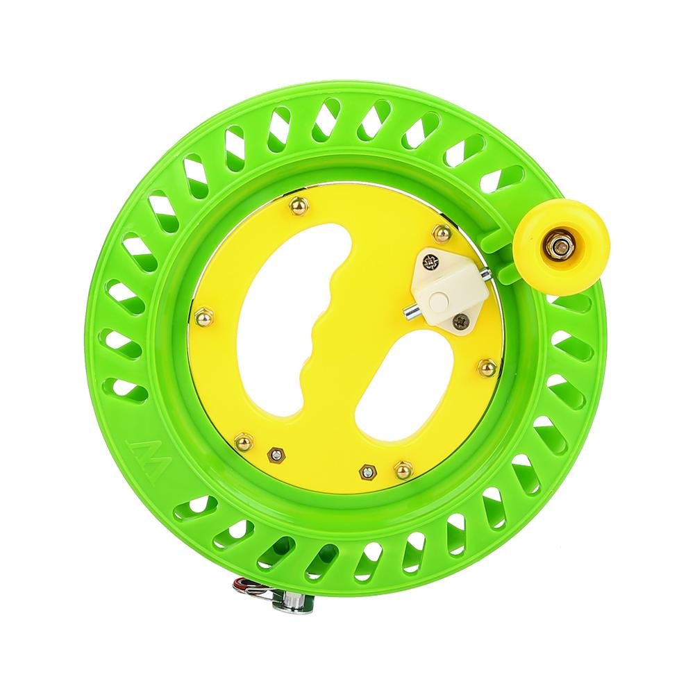 Kite Line Winder Winding Reel Grip Wheel Kite String Wheel Holder, 22cm Professional Outdoor Plastic Fishing Kite Line Spool Reel Wheel Holder Winding Flying Tool Accessory (Green)