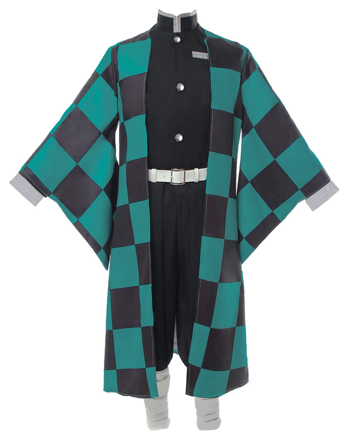 Fiamll Tanjiro Zenitsu Giyuu Cosplay Costume for Japanese Anime Kimono, Demon Cosplay Outfit, Halloween Costume, XXL