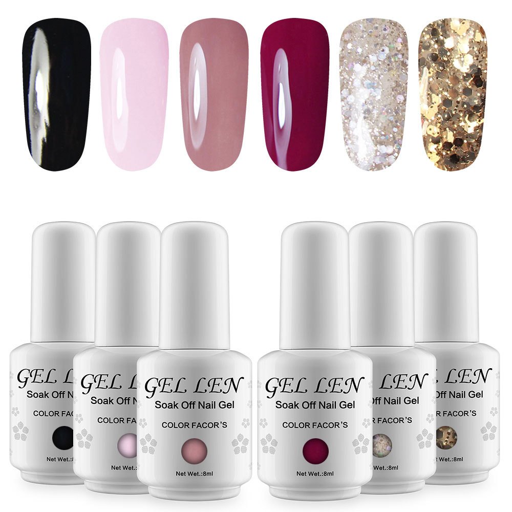 Gellen Gel Nail Polish Classic Colour Glitter LED UV Gel Polish Nail