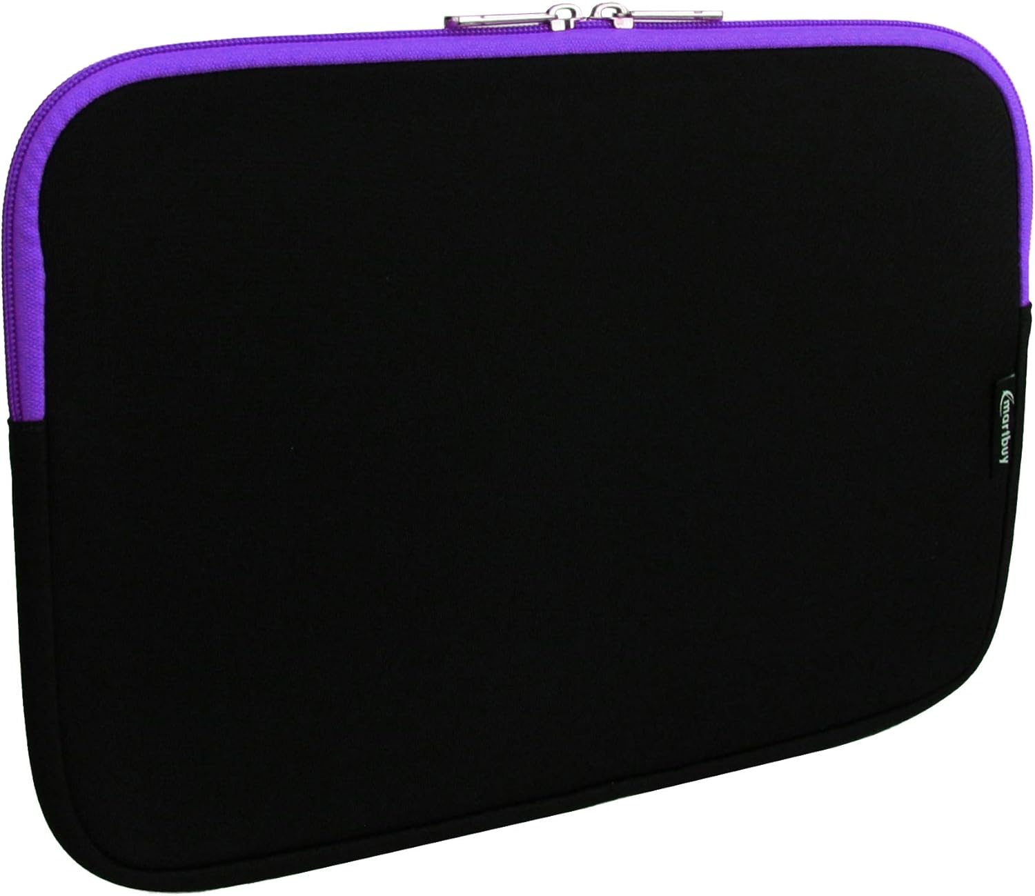 Emartbuy Jet Black/Purple Water Resistant Neoprene Soft Slim Zip Case Cover Sleeve Pouch 11.6-12.7 Inch Compatible With Selected Devices Listed Below