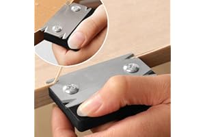 FEABOLEE Woodworking Edge Trimmer, Edge Corner Planer,Hand Planer Edge Bander for Burrs (1 black)