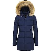 FARVALUE Women's Winter Coat Warm Parka Jacket Puffer Quilted Thicken Hooded Outerwear with Fur Trim