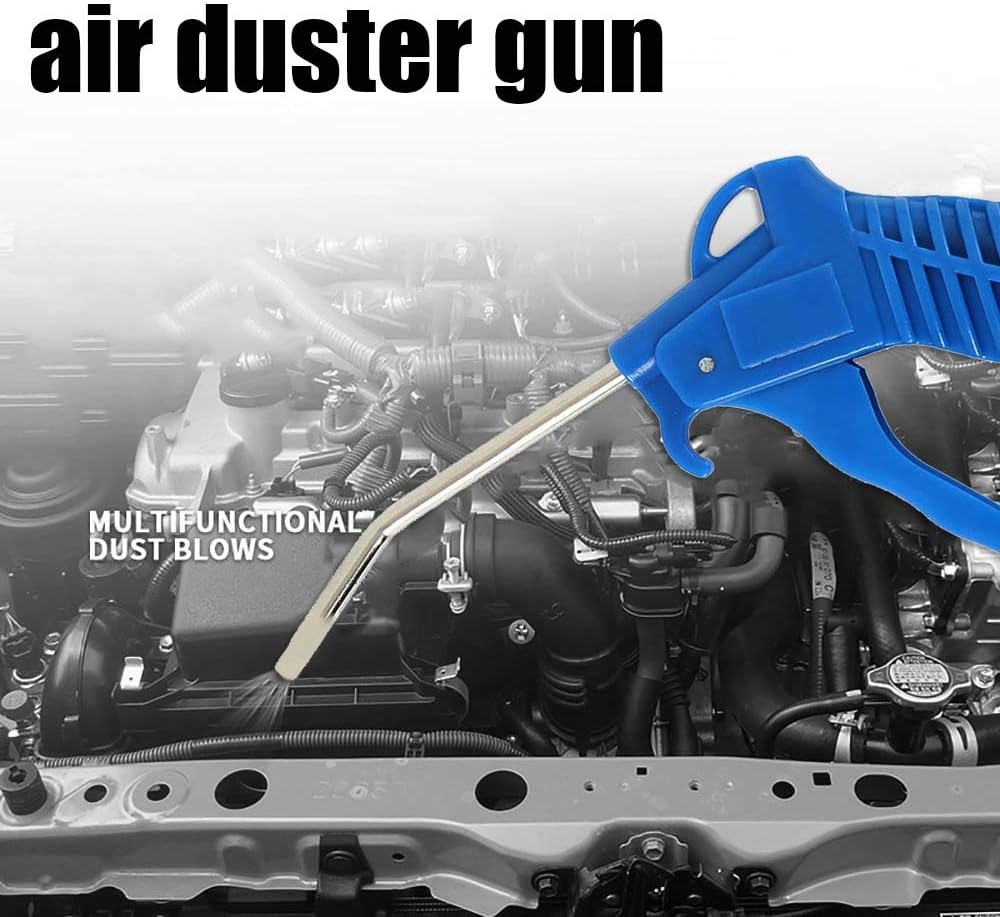 Air Duster Blow Gun Heavy Duty Air Duster Truck Lorry Van Dust 5 Metre Recoil Cleaning Hose Tools, Blue - Image 5