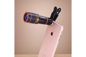 8X Zoom Phone Lens Clip On Monocular Camera Add-On for Smartphone Long Range Outdoor Photography Travel Landscape Visual Tool