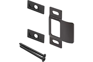 Prime-Line U 94867 2-3/4 in. x 2-1/8 in. Adjustable Strike, Three Piece, Bronze (1 Set)