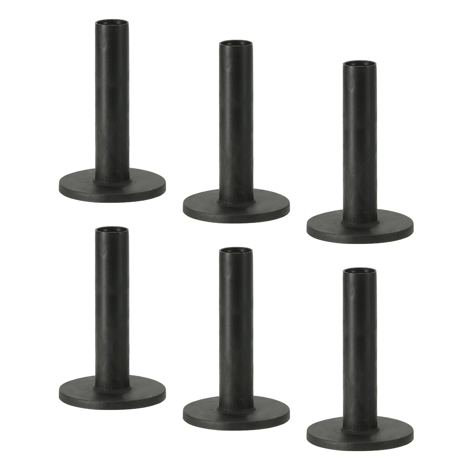 PATIKIL 2.4 Inch Rubber Golf Tee, 6 Pack Tall Training Driving Range Tee Stable Ball Holder for Outdoor Indoor Hitting Mat, Black