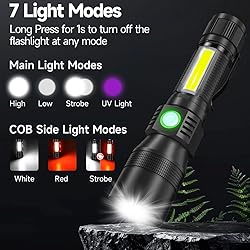 AdamStar Black Light Flashlight, 3 in-1