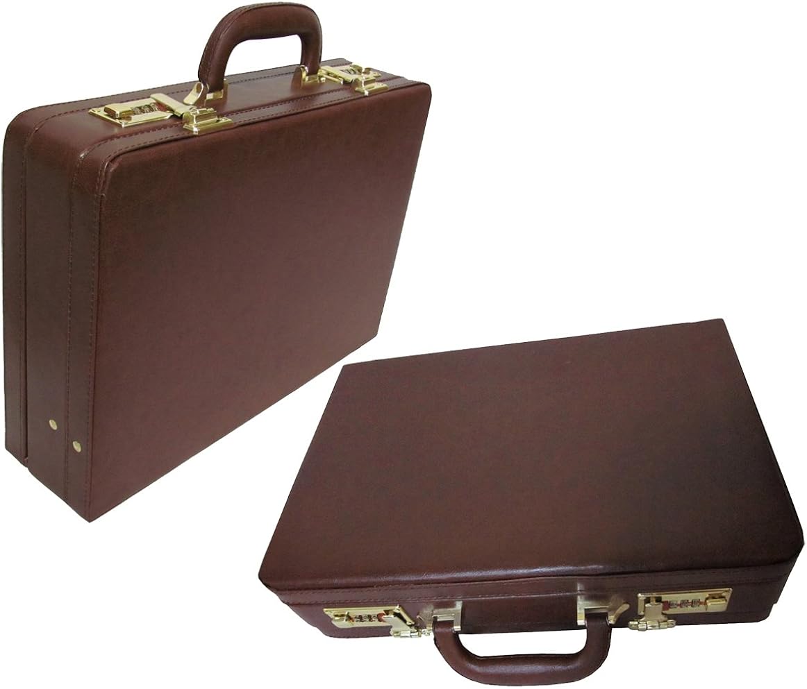 Amerileather Expandable Executive Faux Leather Attache Case (#2893-89)