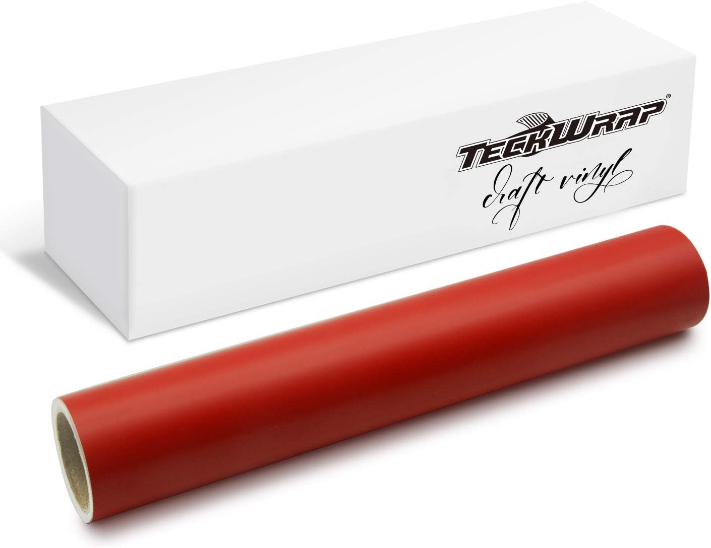 TECKWRAP Permanent Adhesive Vinyl 12" x 10ft, Matte Red