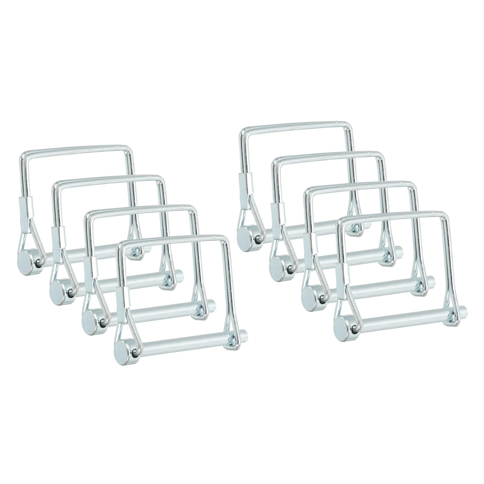 PATIKIL Shaft Locking Pin W Ear 2/5x2x1.1"(D*L*IW), 2 Pcs Safety Coupler Pin Pto Pin Round Arch Wire Retainer and Ear for Farm Trailer Tractor Truck Boat Towing (10x50x28mm)